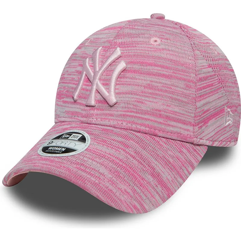 Casquette Courb E Rose Ajustable Avec Logo Rose New York Yankees Mlb