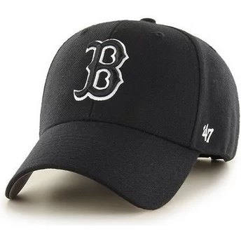 Casquette courbée noire snapback avec logo noire Boston Red Sox MLB MVP47 Brand