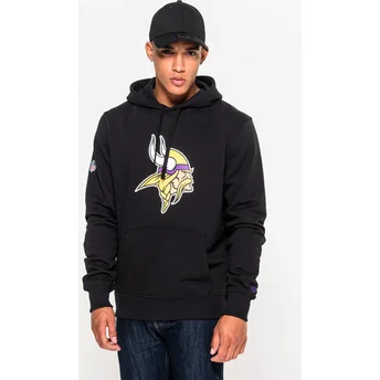 Sweat à capuche noir Pullover Hoodie Minnesota Vikings NFL New Era