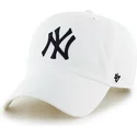 casquette-courbee-blanche-new-york-yankees-mlb-clean-up-47-brand