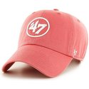 casquette-courbee-rouge-avec-logo-47-clean-up-47-brand