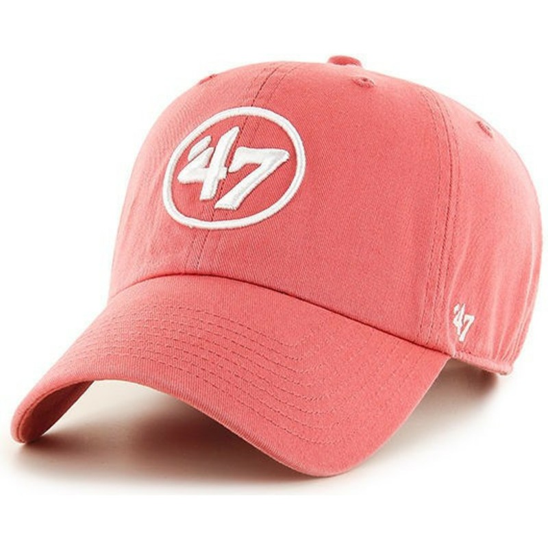 casquette-courbee-rouge-avec-logo-47-clean-up-47-brand