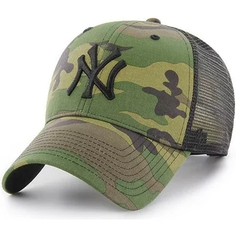 Casquette trucker camouflage avec logo noir New York Yankees MLB Branson MVP 47 Brand