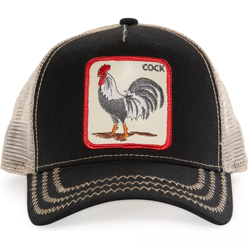 casquette-trucker-noire-coq-rooster-goorin-bros