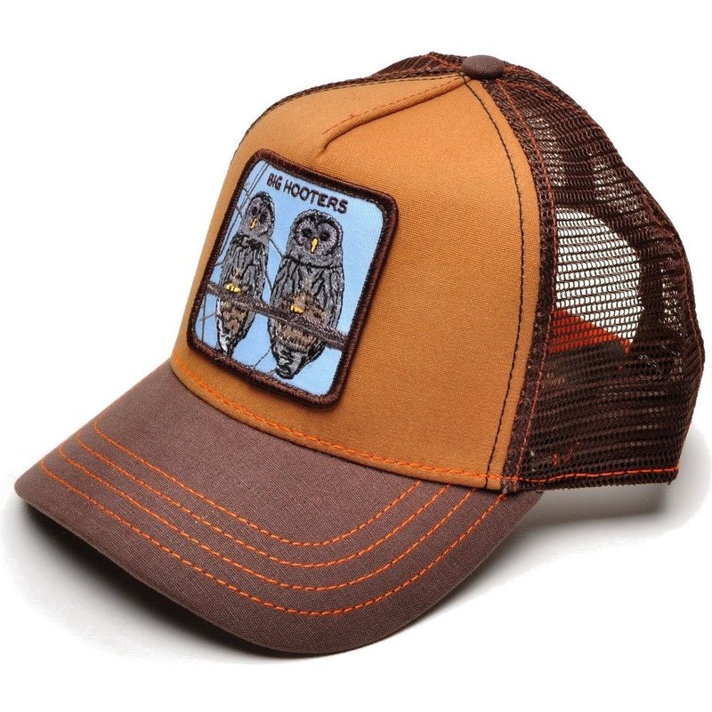 casquette-trucker-marron-hibous-hooters-goorin-bros