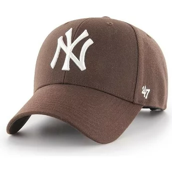 Casquette courbée marron snapback New York Yankees MLB MVP 47 Brand