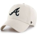 casquette-courbee-creme-atlanta-braves-mlb-clean-up-47-brand