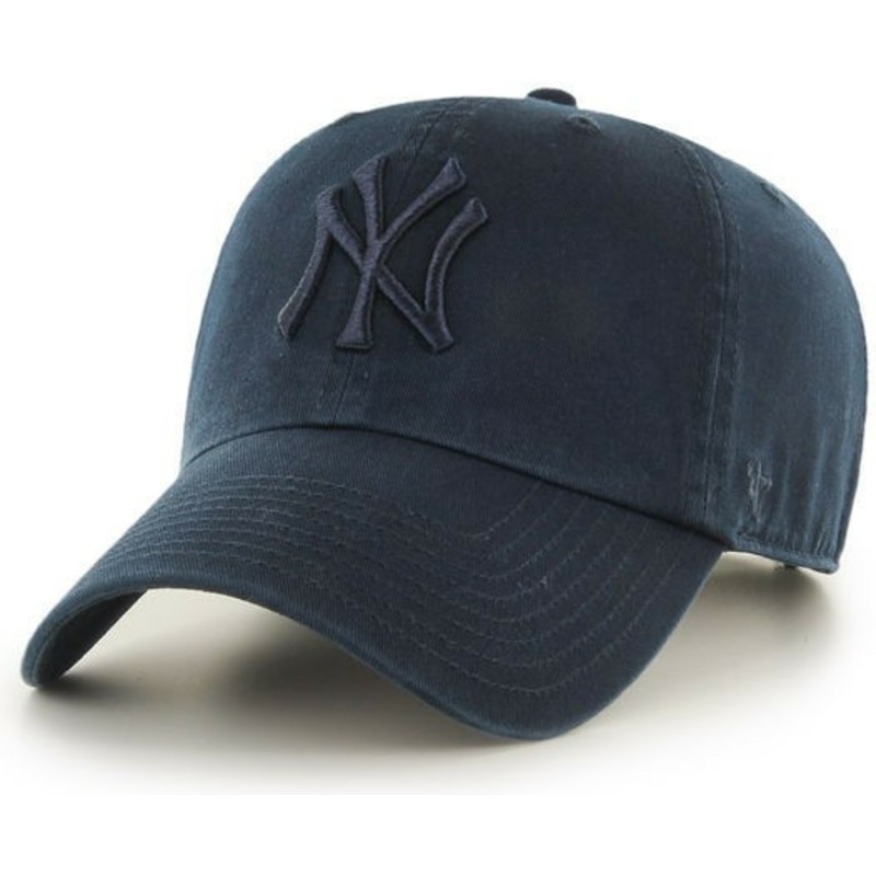 casquette-courbee-bleue-marine-avec-logo-bleu-marine-new-york-yankees-mlb-clean-up-47-brand