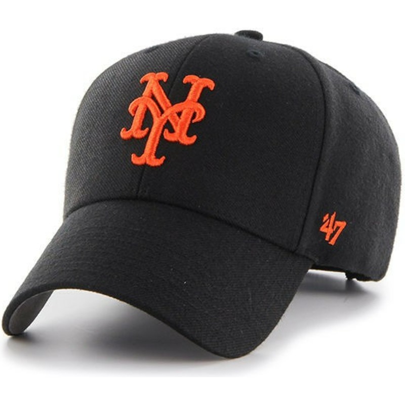 casquette-courbee-noire-avec-logo-orange-new-york-mets-mlb-mvp-47-brand