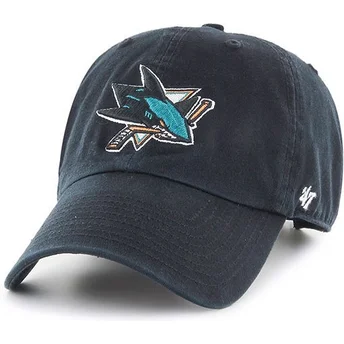Casquette courbée noire San Jose Sharks NHL Clean Up 47 Brand