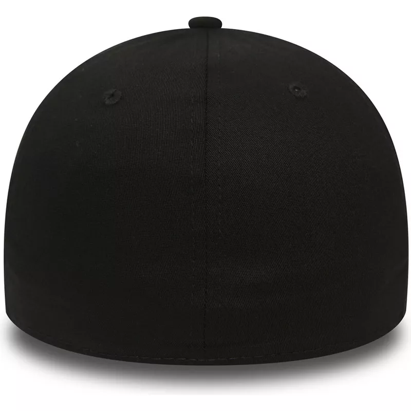 casquette-courbee-noire-ajustee-avec-logo-noir-39thirty-essential-los-angeles-dodgers-mlb-new-era