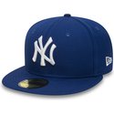 casquette-plate-bleue-ajustee-59fifty-essential-new-york-yankees-mlb-new-era