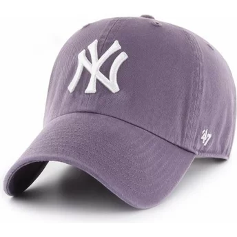 Casquette courbée violette New York Yankees MLB Clean Up 47 Brand