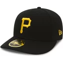 casquette-courbee-noire-ajustee-59fifty-low-profile-poly-pittsburgh-pirates-mlb-new-era