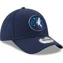 casquette-courbee-bleue-marine-ajustable-9forty-the-league-minnesota-timberwolves-nba-new-era