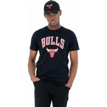 T-shirt à manche courte noir Chicago Bulls NBA New Era