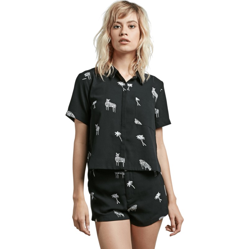 chemise-a-manche-courte-noire-what-you-need-black-volcom