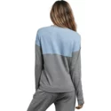 sweat-shirt-bleu-et-gris-lil-charcoal-grey-volcom