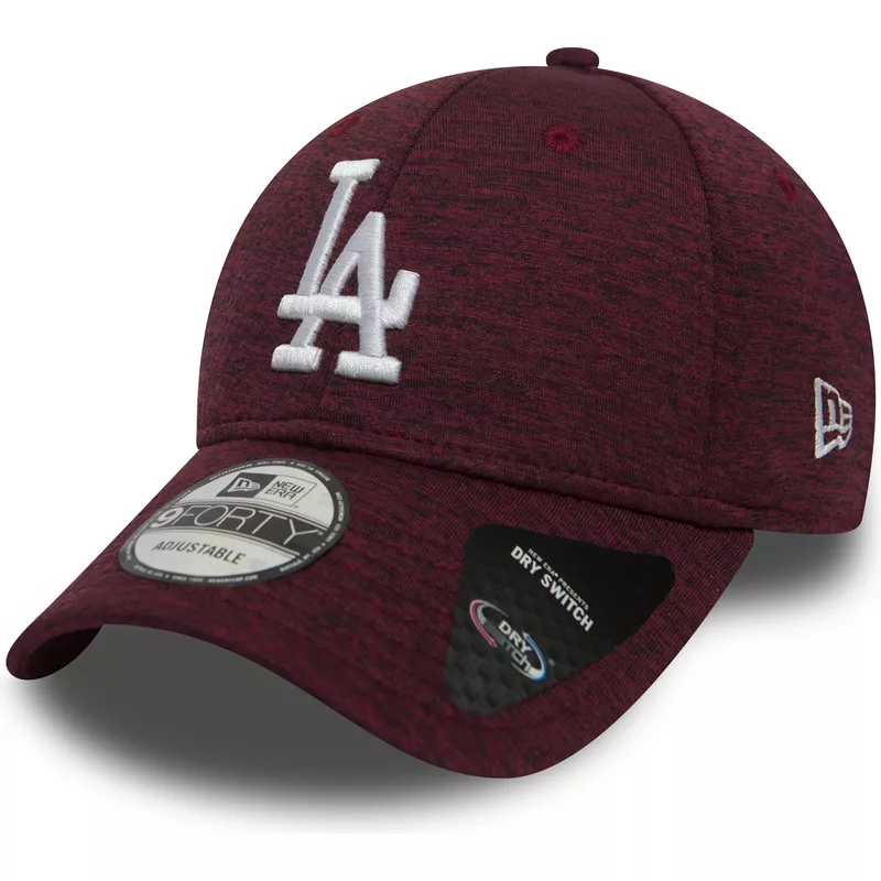 casquette-courbee-grenat-ajustable-9forty-dry-switch-los-angeles-dodgers-mlb-new-era