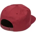 casquette-plate-rouge-snapback-cresticle-burgundy-volcom