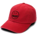 casquette-courbee-rouge-ajustable-good-mood-chili-red-volcom
