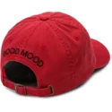 casquette-courbee-rouge-ajustable-good-mood-chili-red-volcom