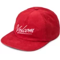 casquette-plate-rouge-snapback-animal-hour-red-volcom