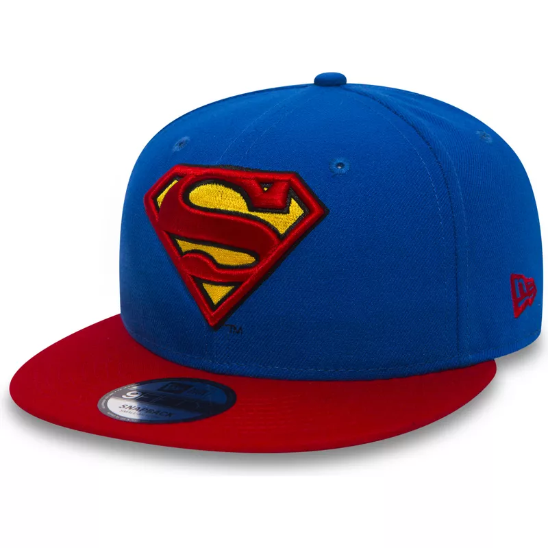 casquette-plate-bleue-snapback-avec-visiere-rouge-9fifty-team-superman-warner-bros-new-era