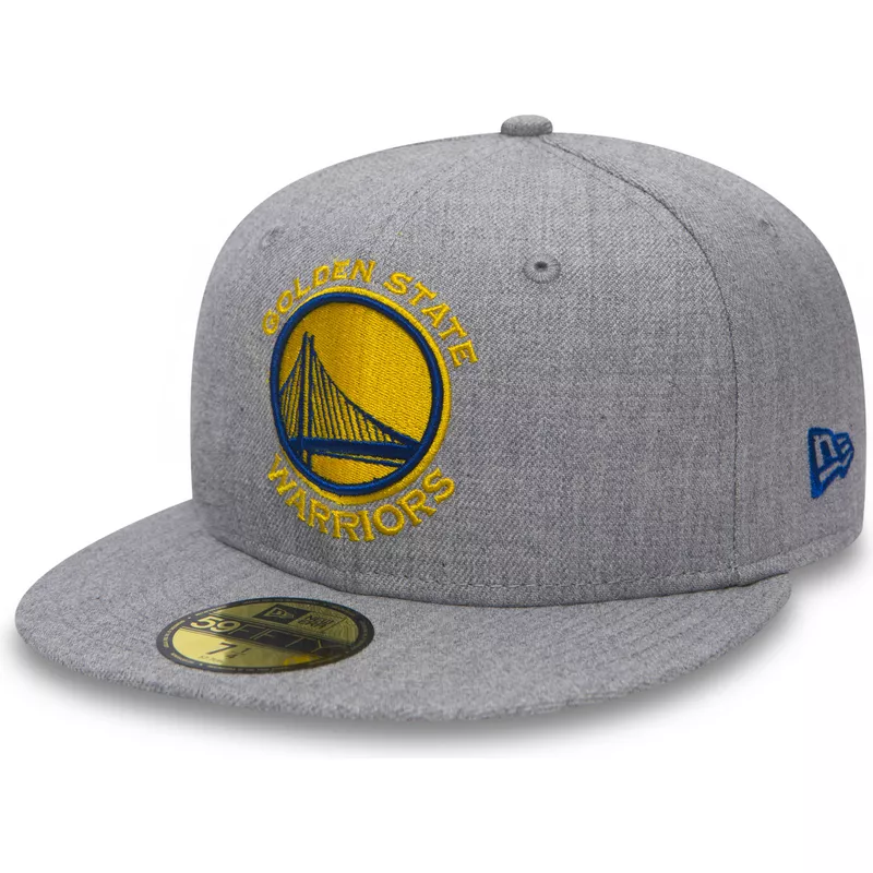 casquette-plate-grise-ajustee-59fifty-heather-golden-state-warriors-nba-new-era