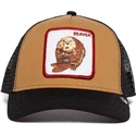 casquette-trucker-marron-et-noire-castor-two-beavers-goorin-bros