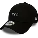 casquette-courbee-noire-ajustable-9forty-seasonal-nyc-new-era