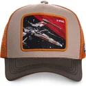 casquette-trucker-grise-et-orange-x-wing-starfighter-ltd5-star-wars-capslab