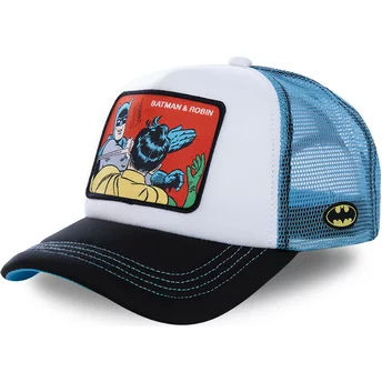 Casquette trucker blanche et bleue Batman & Robin MEM4 DC Comics Capslab