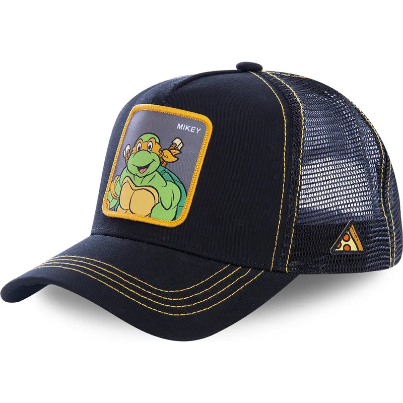 Casquette Trucker Noire Michelangelo MIK Tortues Ninja Capslab casquette-trucker-noire-michelangelo-mik-tortues-ninja-capslab