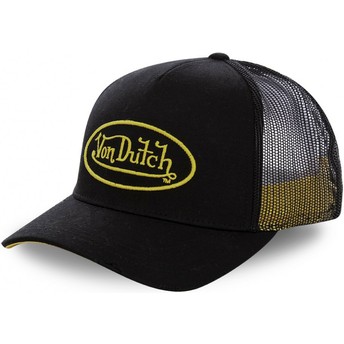 Casquette trucker noire avec logo jaune NEO YEL Von Dutch