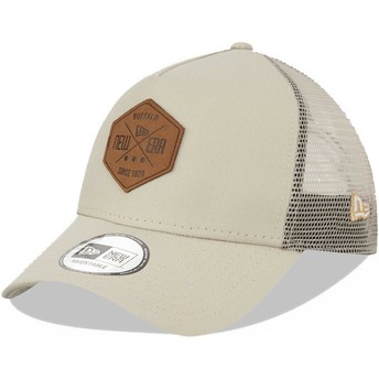 Casquette trucker grise A Frame 9FORTY Heritage Patch New Era
