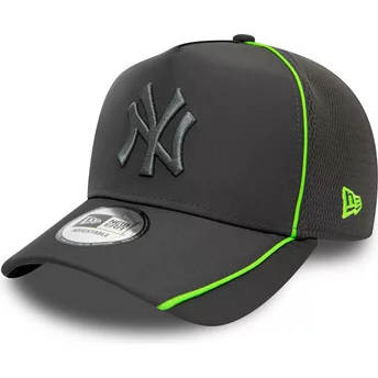 Casquette courbée grise snapback avec logo grise Feather Pipe A Frame New York Yankees MLB New Era