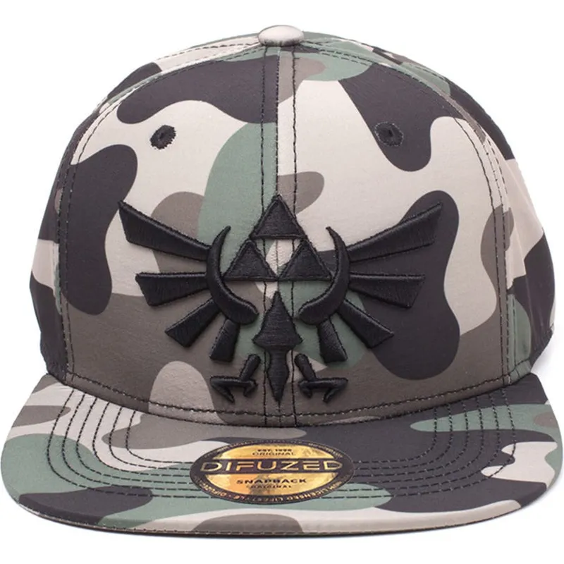 casquette-plate-camouflage-snapback-triforce-screen-print-the-legend-of-zelda-difuzed