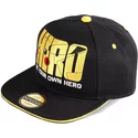 casquette-plate-noire-snapback-pikachu-be-your-own-hero-olympics-pokemon-difuzed