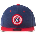 casquette-plate-bleue-et-rouge-snapback-avengers-game-marvel-comics-difuzed