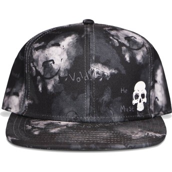 Casquette plate noire snapback Voldemort All Over Printed Wizards Unite Harry Potter Difuzed