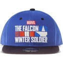 casquette-plate-bleue-et-noire-snapback-the-falcon-and-the-winter-soldier-logo-marvel-comics-difuzed