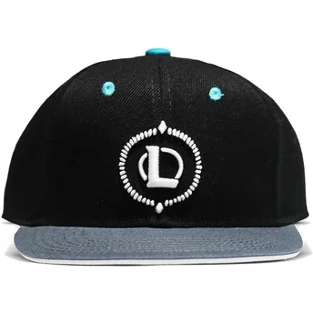 Casquette plate noire et grise snapback Core Logo League of Legends Difuzed