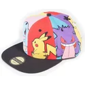 casquette-plate-multicolore-snapback-pikachu-squirtle-ectoplasma-psykokwak-jigglypuff-multi-pop-art-pokemon-difuzed