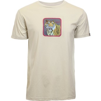 T-shirt à manche courte beige tigre Easy Clawsome The Farm Goorin Bros.