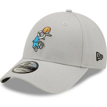Casquette courbée grise ajustable 9FORTY Character Sports Bugs Bunny Looney Tunes New Era