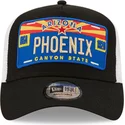 casquette-trucker-noire-et-blanche-a-frame-license-plate-phoenix-arizona-new-era