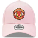 casquette-courbee-rose-ajustable-pour-enfant-9forty-manchester-united-football-club-premier-league-new-era