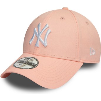 Casquette courbée rose ajustable pour enfant 9FORTY League Essential New York Yankees MLB New Era