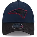 casquette-courbee-bleue-marine-et-noire-snapback-9forty-stretch-snap-sideline-road-new-england-patriots-nfl-new-era